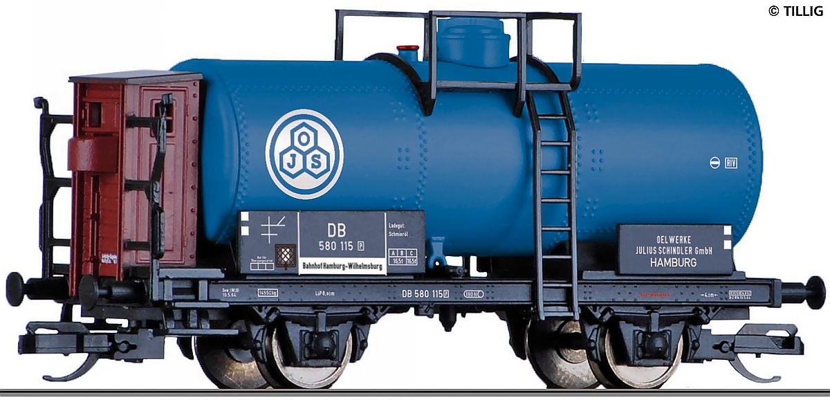 Modelová železnice - TT Cisternový vůz "Ölwerke J. Schindler", DB, Ep.III