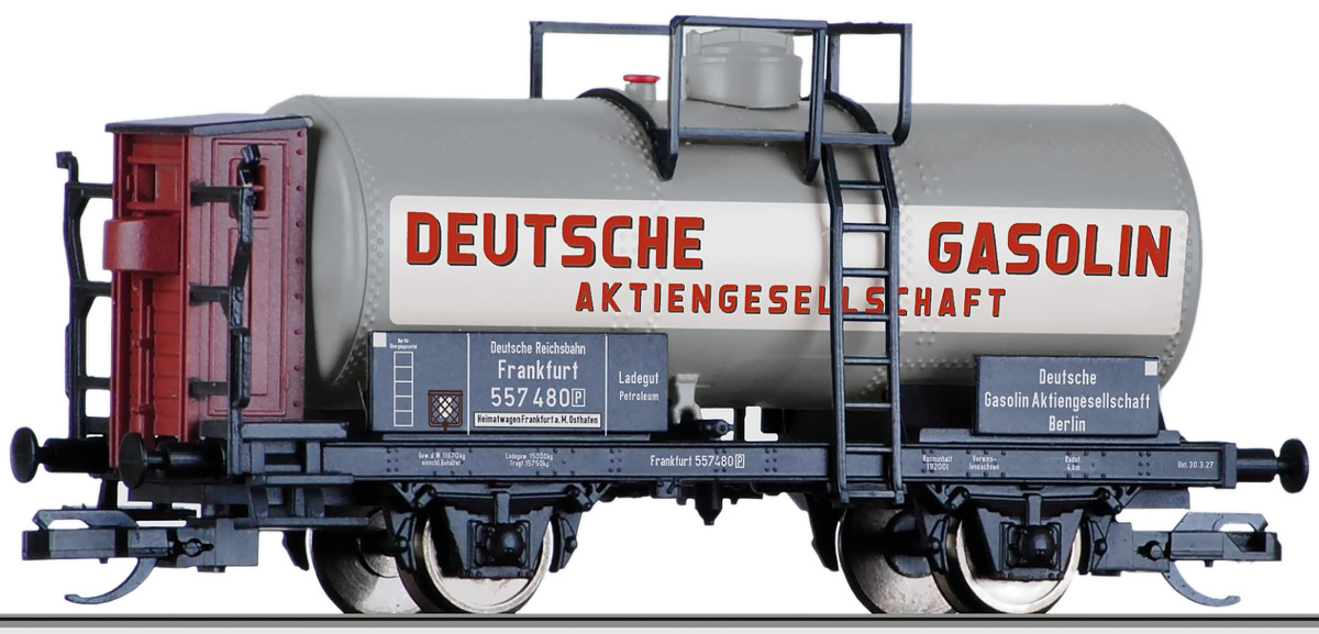 Modelová železnice - TT Cisternový vůz "Deutsche Gasolin AG", DRG, Ep.II