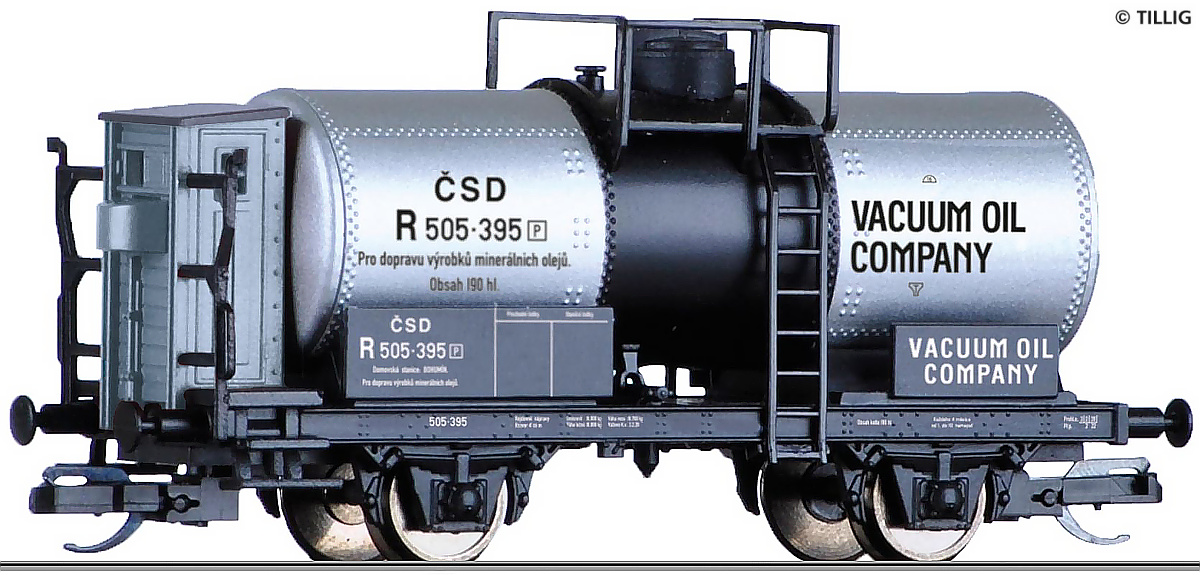 Modelová železnice - TT Cisternový vůz "VACUUM OIL COMPANY", ČSD, Ep.II