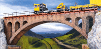 H0 Stavebnice - železniční most kamenný přímý 360mm