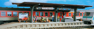 H0 Stavebnice - kryté nástupiště "Rheinburg"