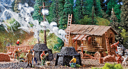 H0 Stavebnice - výroba dřevěného uhlí
