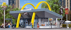 H0 Stavebnice - rychlé občerstvení "McDonalds McDrive"